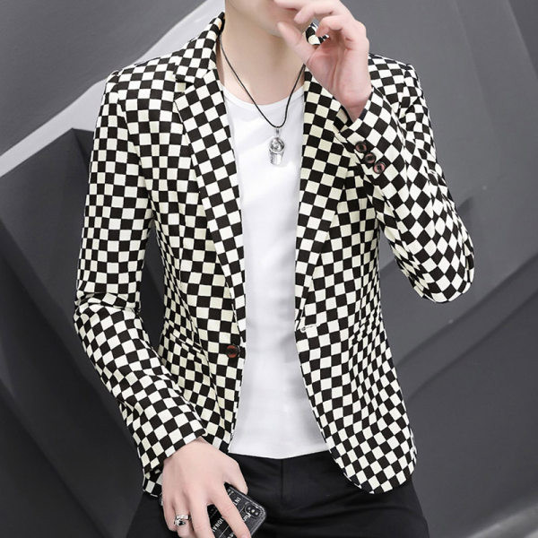 Dviejų spalvų vyriškas švarkas su kišene