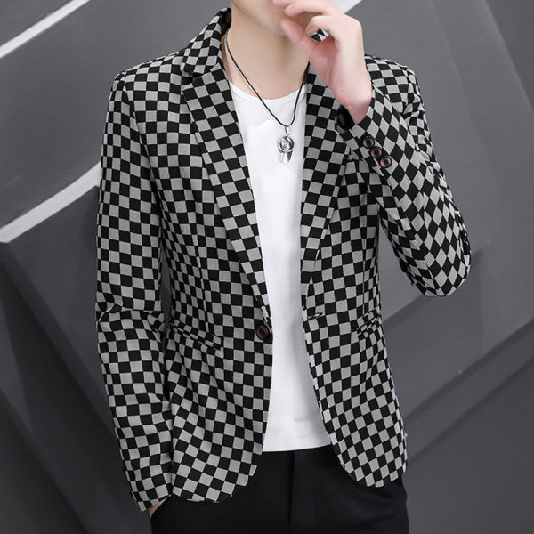 Dviejų spalvų vyriškas švarkas su kišene