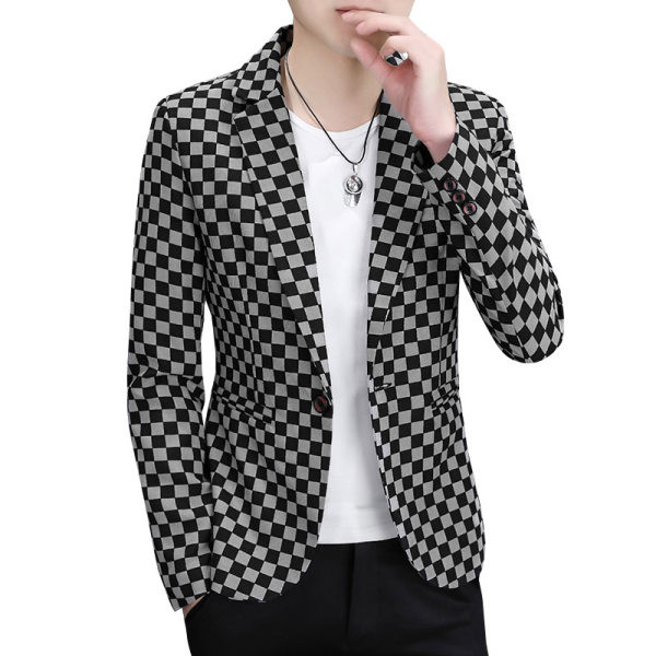 Dviejų spalvų vyriškas švarkas su kišene