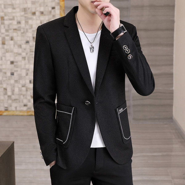 Jachetă bărbătească elegantă model curat cu nasturi
