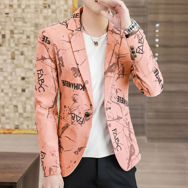 Moderna muška jakna s uzorkom - pripijeni model