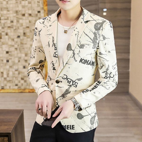 Moderna muška jakna s uzorkom - pripijeni model