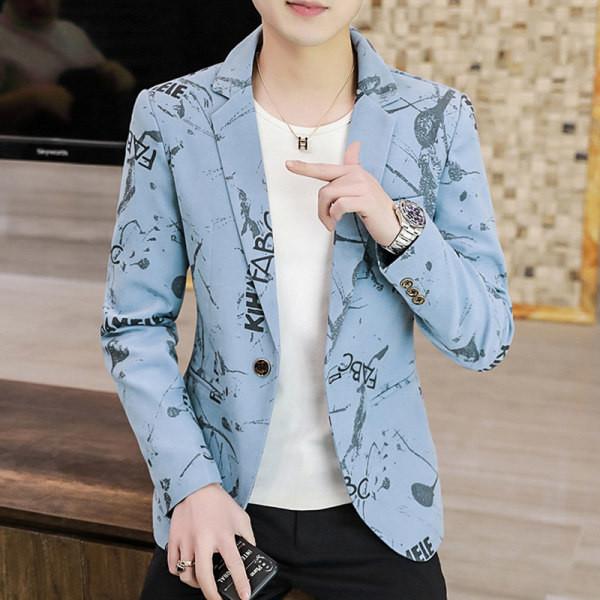 Moderna muška jakna s uzorkom - pripijeni model