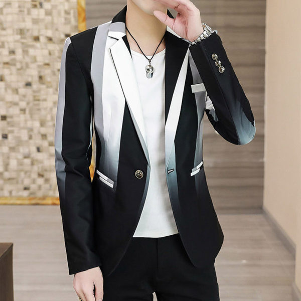 Elegantna muška jakna s uzorkom dugih rukava