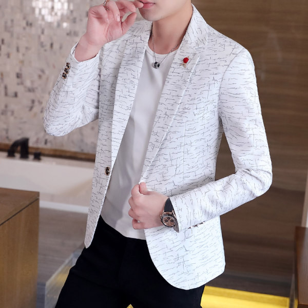 Pripijena muška jakna s printom