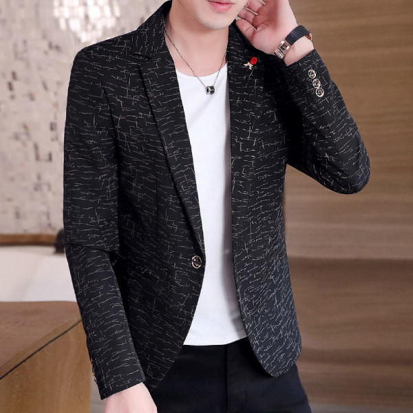 Pripijena muška jakna s printom