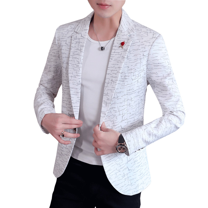 Pripijena muška jakna s printom