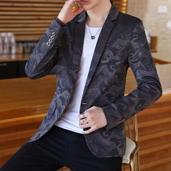 Elegantna muška jakna sa cvjetnim motivima