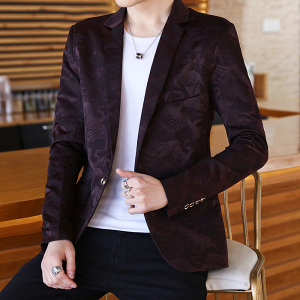 Elegantna muška jakna sa cvjetnim motivima