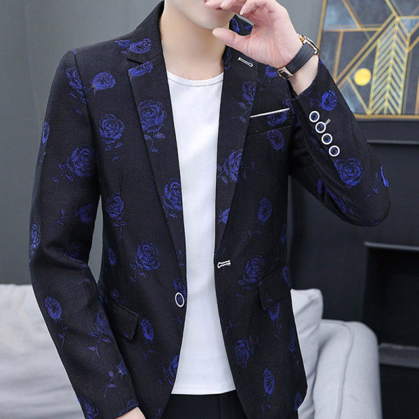 Jachetă pentru bărbați cu motive florale