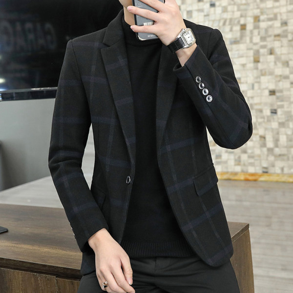 Jachetă în carouri modernă pentru bărbați