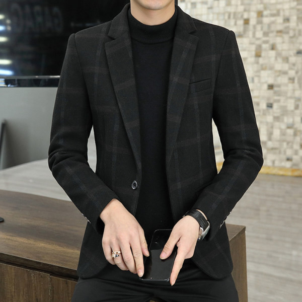 Jachetă în carouri modernă pentru bărbați