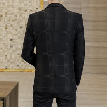 Мъжко модерно сако с дълъг ръкав и закопчаване с копче