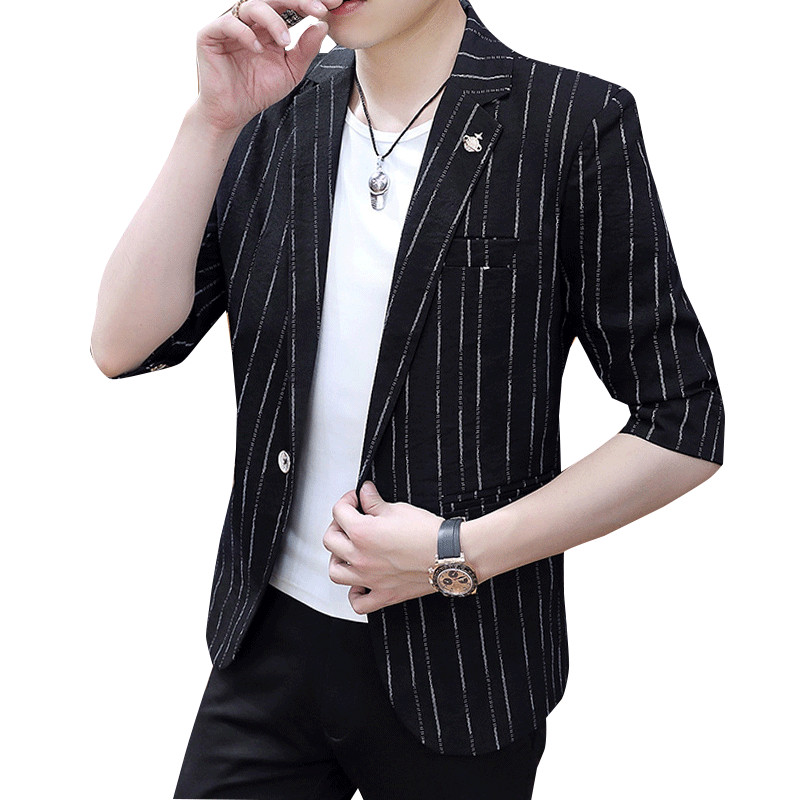 Ανδρικό σακάκι casual με μανίκι 3/4 σε δύο χρώματα