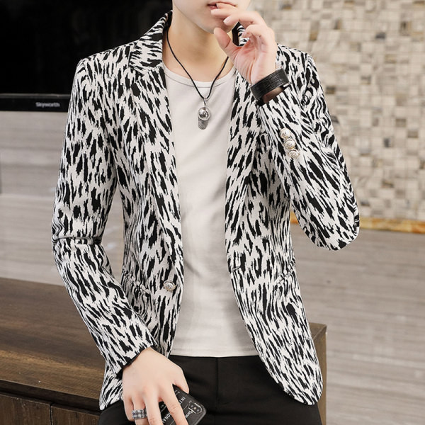 Geaca barbatesta cu animal print in doua culori