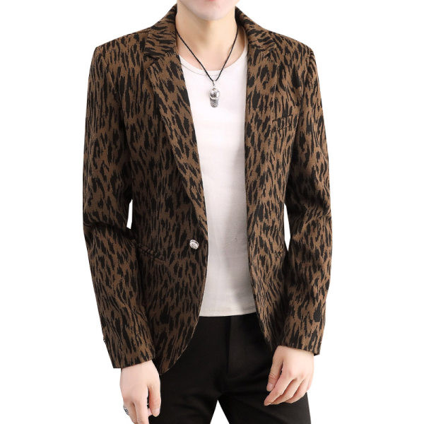 Geaca barbatesta cu animal print in doua culori