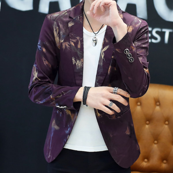 Ανδρικό  σακάκι  με στάμπα και πέτο