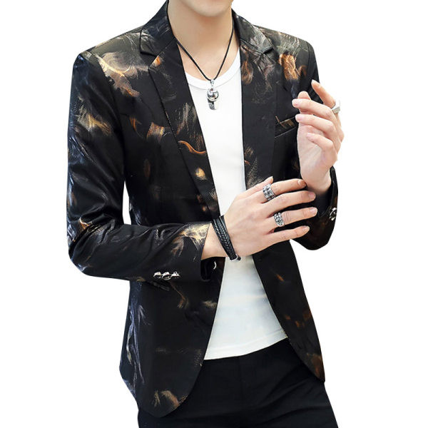 Ανδρικό  σακάκι  με στάμπα και πέτο