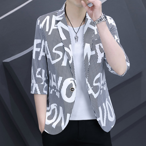 Muški sako s 3/4 rukavima i printom