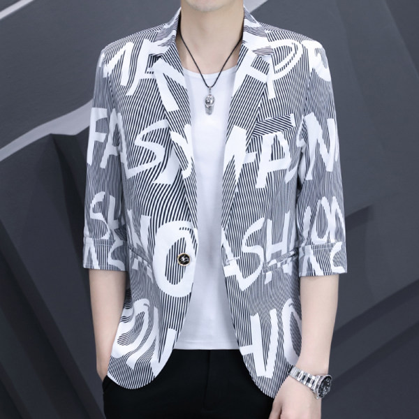 Muški sako s 3/4 rukavima i printom