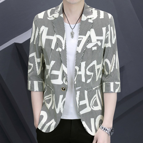 Muški sako s 3/4 rukavima i printom