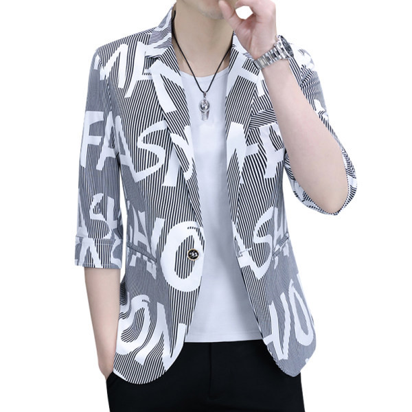 Muški sako s 3/4 rukavima i printom