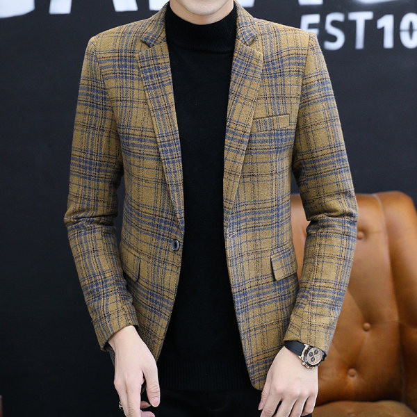 Geaca in carouri de toamna - model montat pentru barbati