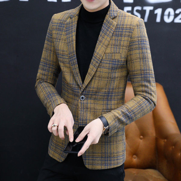 Geaca in carouri de toamna - model montat pentru barbati