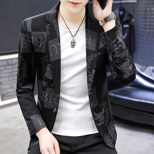 Jacheta de primavara pentru barbati cu imprimeu