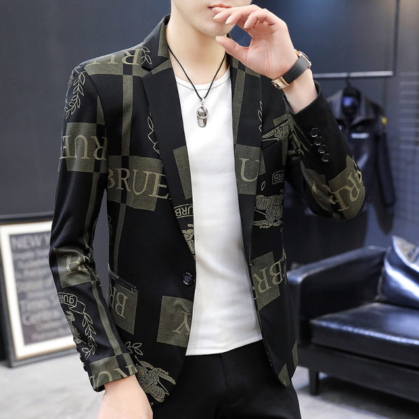 Jacheta de primavara pentru barbati cu imprimeu