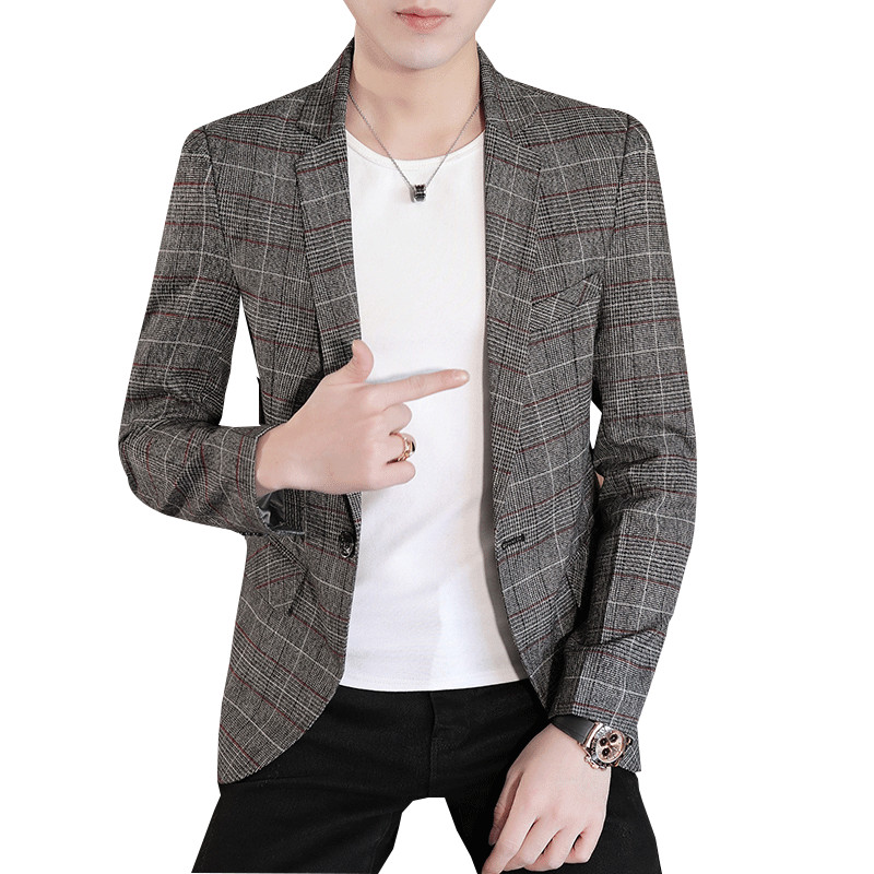 Geaca gri pentru barbati eleganta cu maneca lunga