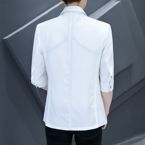 Vienspalvis vyriškas švarkas su 3/4 rankovėmis