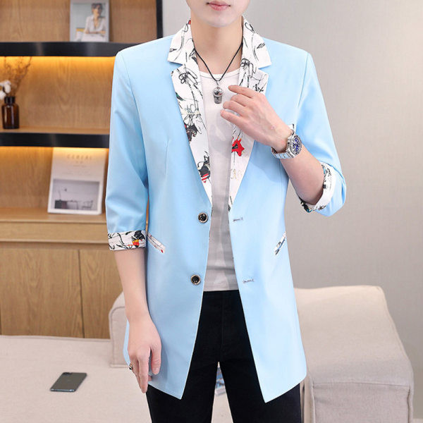 Jachetă casual pentru bărbați cu mâneci 3/4 de mărime medie