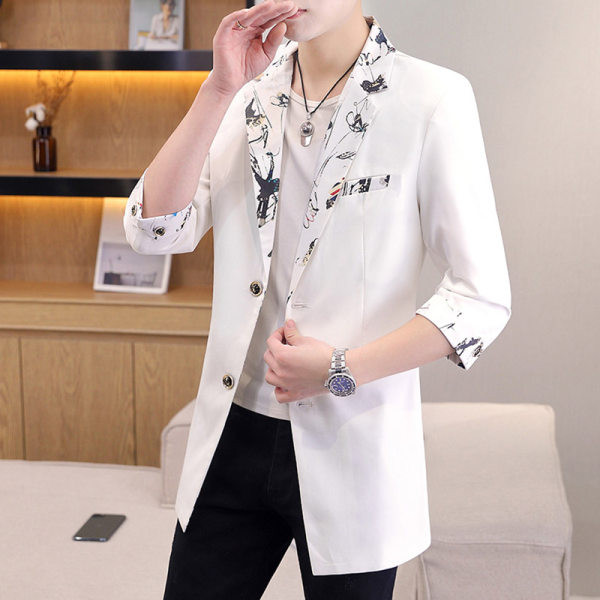 Jachetă casual pentru bărbați cu mâneci 3/4 de mărime medie