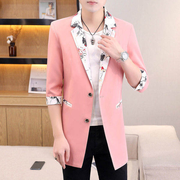 Jachetă casual pentru bărbați cu mâneci 3/4 de mărime medie