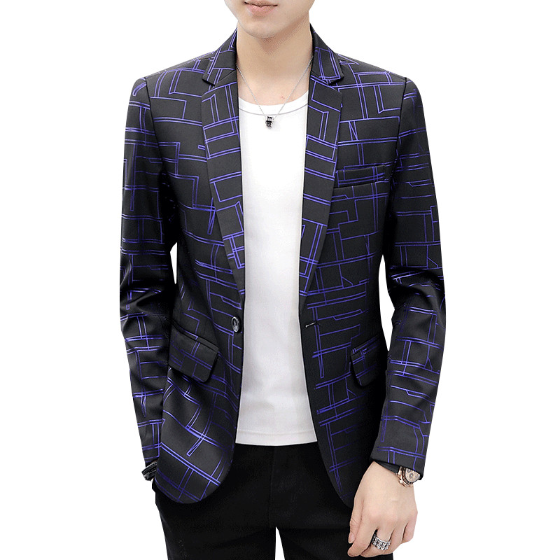 Jachetă pentru bărbați cu model și nasturi