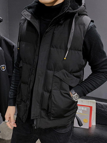 Madinga vyriška rudens-žiemos liemenė su gobtuvu kelių modelių