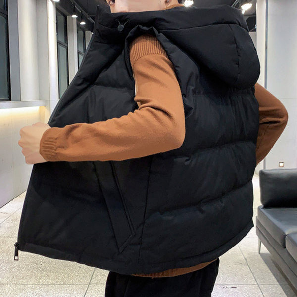 Ανδρικό αθλητικό γιλέκο με κουκούλα και γραβάτες