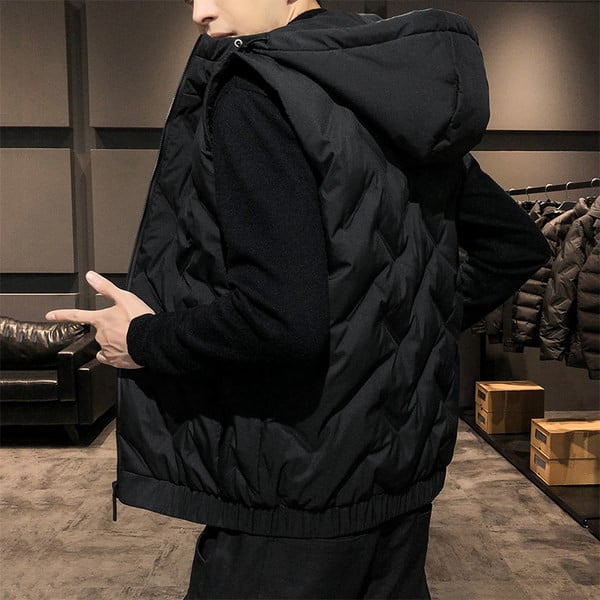 Ανδρικό αθλητικό γιλέκο με κουκούλα και γραβάτες