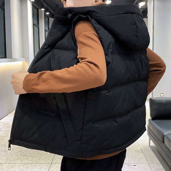 Ανδρικό αθλητικό γιλέκο με κουκούλα και γραβάτες