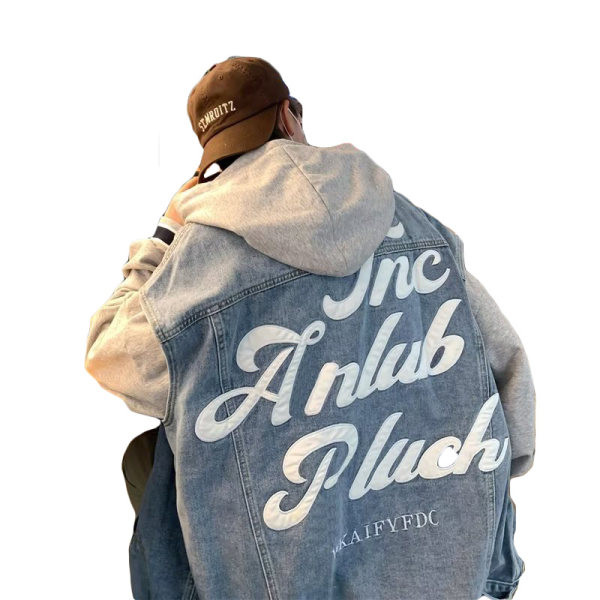 Vestă casual pentru bărbați din denim cu nasturi