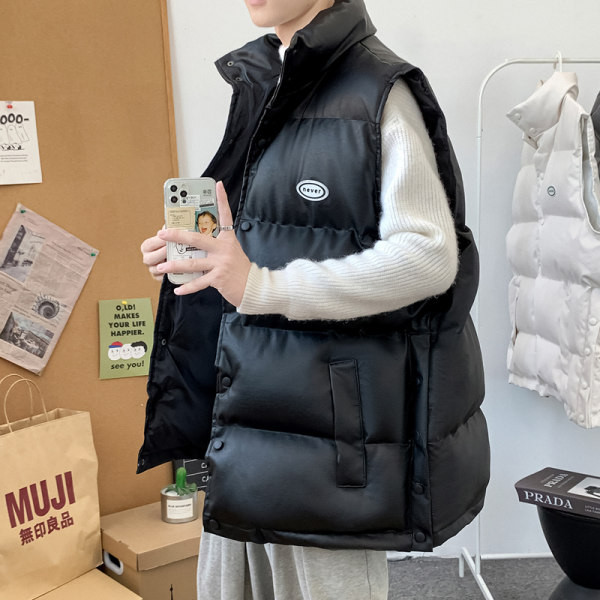 Vesta de barbati model nou cu guler inalt - trei culori