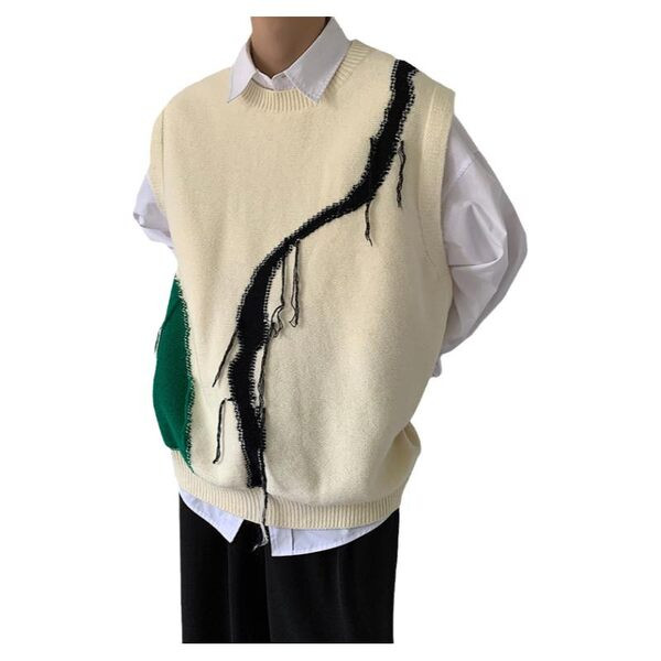 Vesta casual din tricot cu impodobire