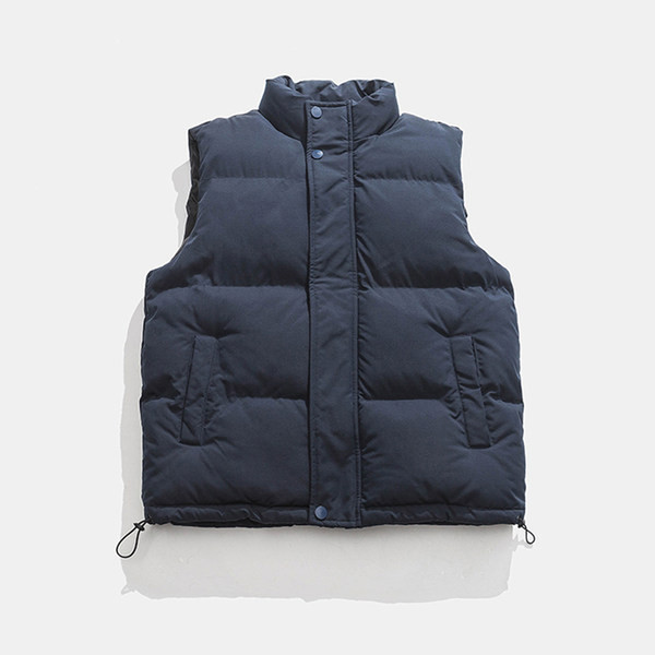 Trijų spalvų vyriška liemenė su užtrauktuku ir kišene