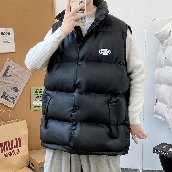 Vesta din piele artificiala pentru barbati model nou cu nasturi