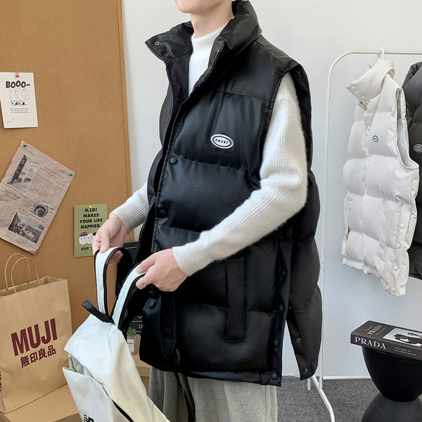 Vesta din piele artificiala pentru barbati model nou cu nasturi