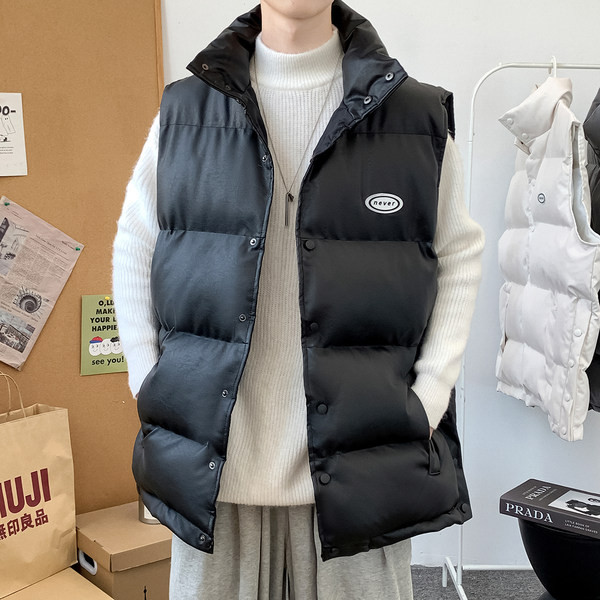 Vesta din piele artificiala pentru barbati model nou cu nasturi