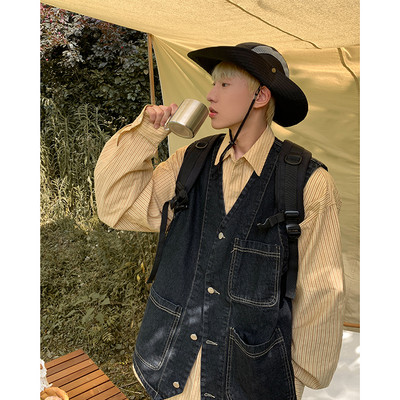 Alkalmi férfi mellény farmer zsebekkel