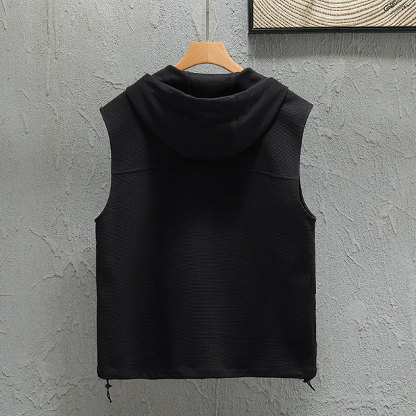 Vesta casual pentru barbati cu gluga si buzunare