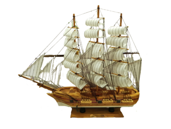 Кораб Ahelos, Дървен, Ръчна изработка, 39х43 см